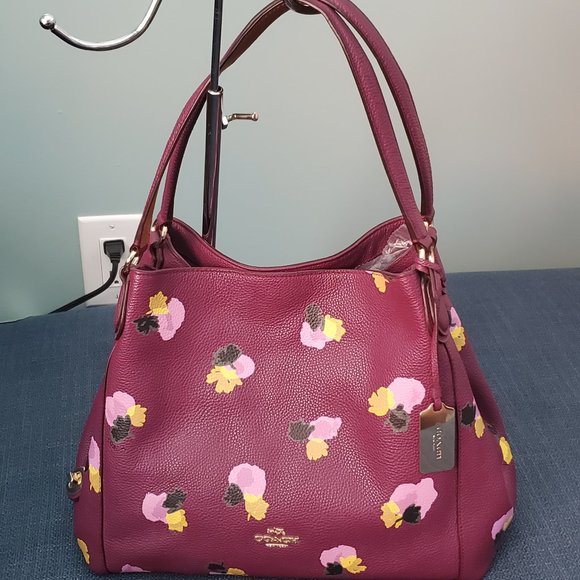 Coach Turnlock Edie 31 Shoulder Bag Floral Print - Picture 1 of 8